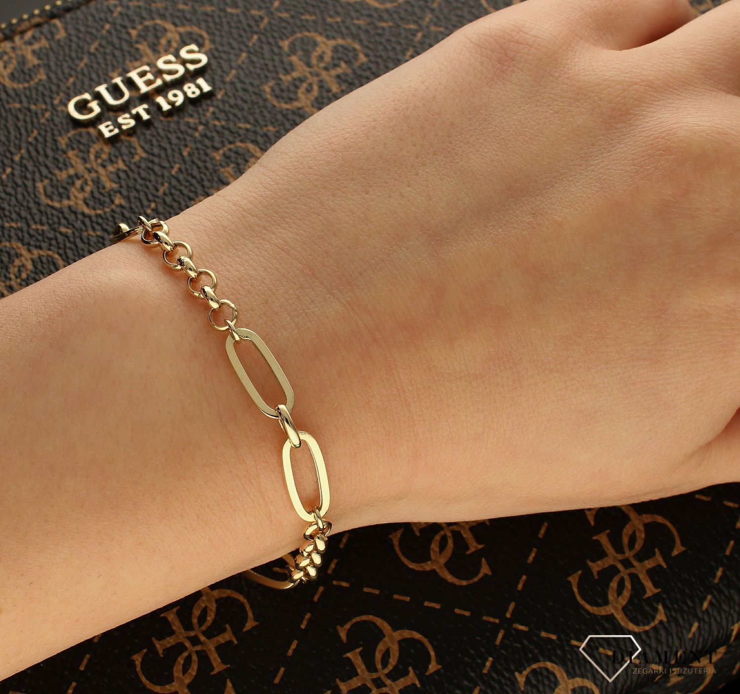 Złota bransoletka złoty łańcuszek z dużych ogniw BR 6408 (1).jpg